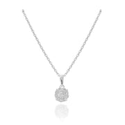 Collar realizado en oro blanco de 18 quilates con diamantes. Joyería Pamplona
