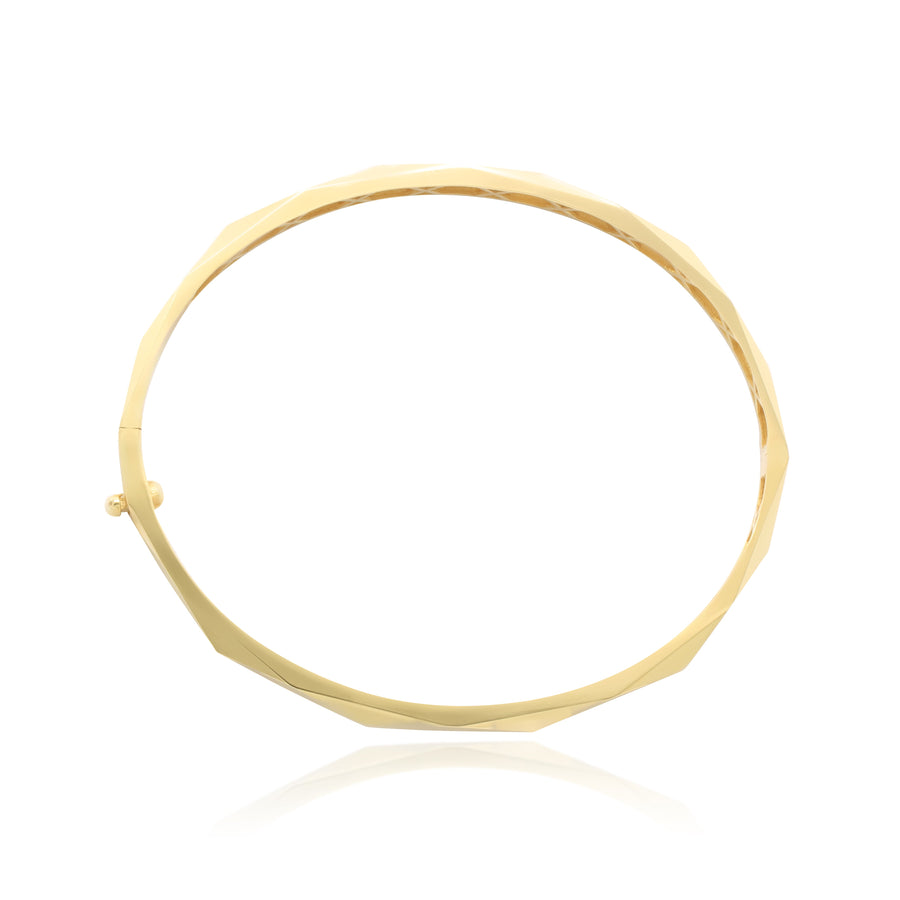 Pulsera rígida de oro amarillo de 18k