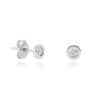 Pendientes de oro blanco de 18k con un diamante central