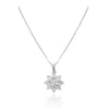 Collar de oro blanco de 18k con un colgante con diamantes