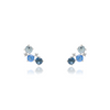 Pendientes de oro blanco de 18k con topacios azules y diamnates