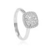 Anillo de oro blanco de 18k con diamantes
