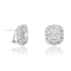 Pendientes estilo vintage realizados en oro blanco de 18k con diamantes