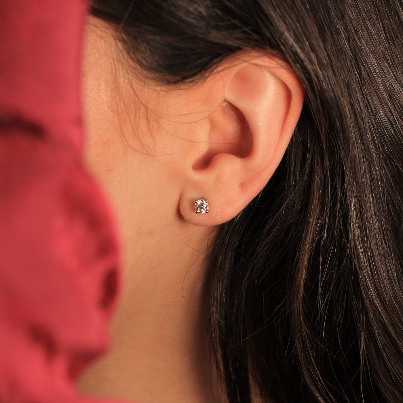 Pendientes diamante solitario platino pamplona