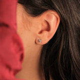 Pendientes diamante solitario platino pamplona