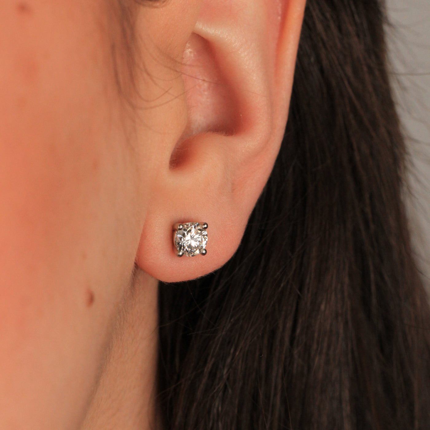 Pendientes de Platino 950 y Diamante Natural
