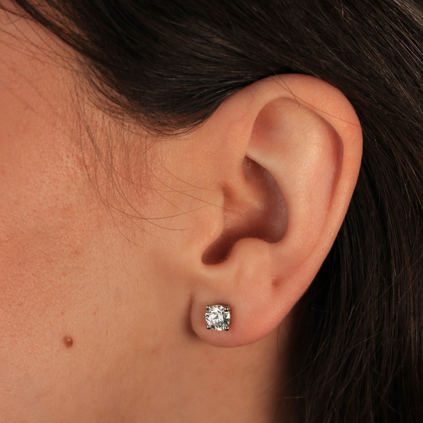 Pendientes de Platino 950 con Diamante Natural