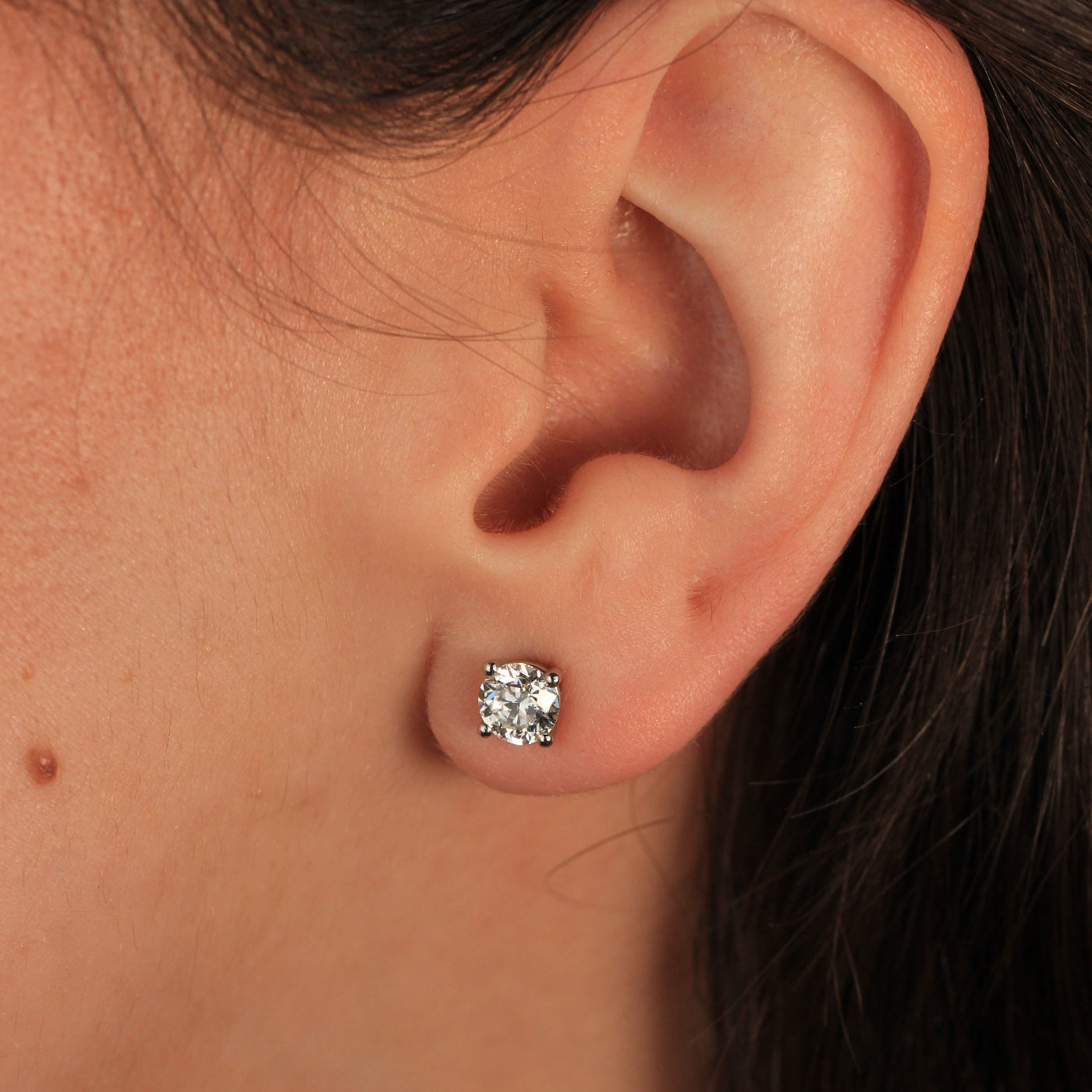 Pendientes Platino Cuatro Garras