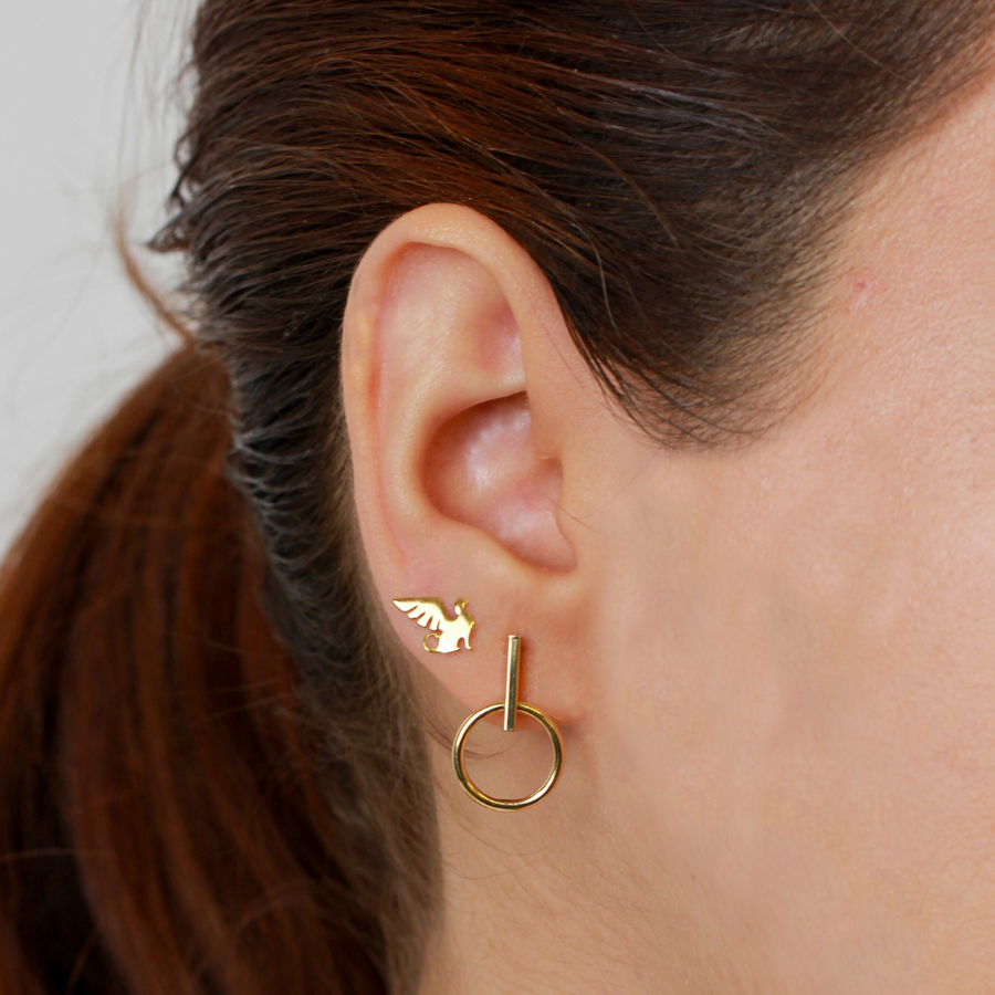 Creole star earrings