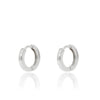 Pendientes en forma de aro de oro blanco 18 quilates.