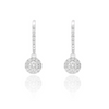 Pendientes colgante oro blanco con diamantes
