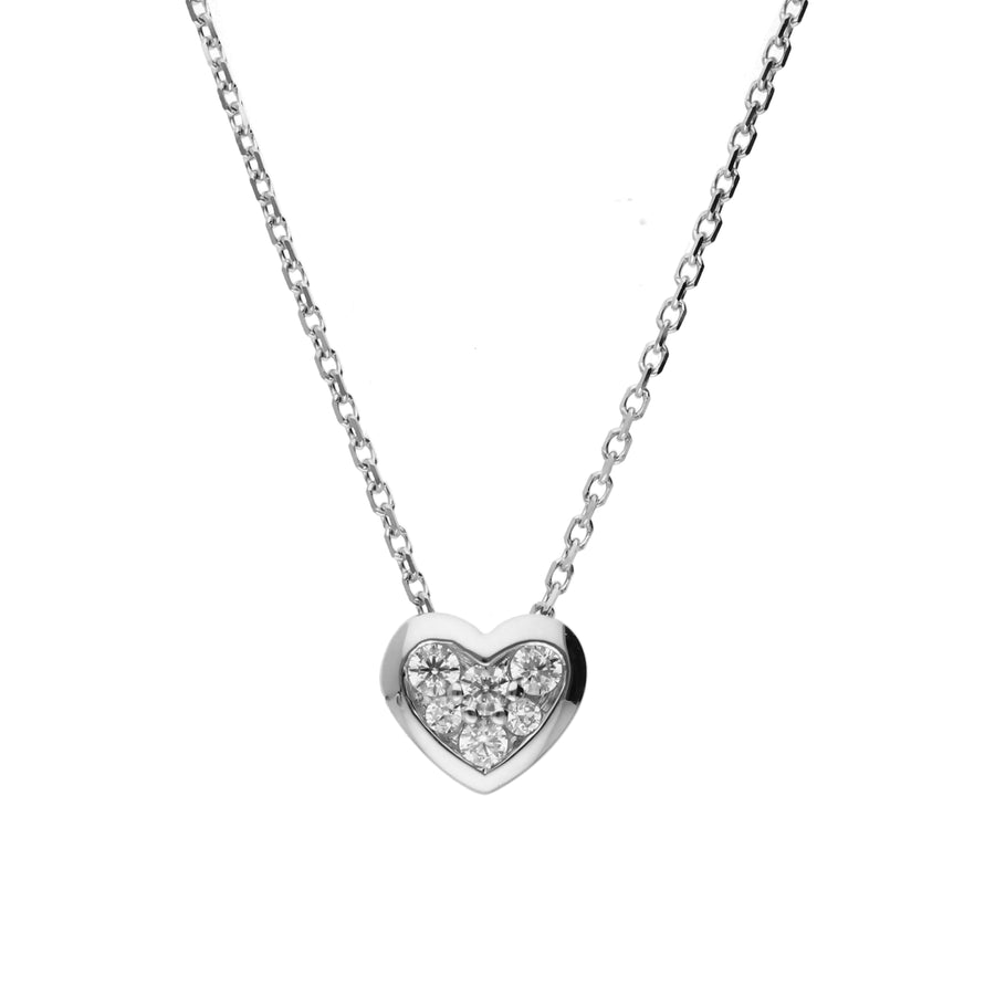Colgante corazón con diamantes