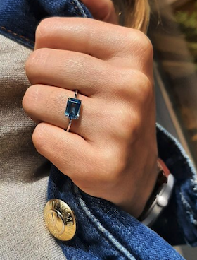 Bague bleu trésor